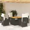 Image de vidaXL Ensemble à manger de jardin coussins 5pcs