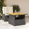 Image de vidaXL Ensemble à manger de jardin 2 pcs - Noir