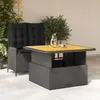 Image de vidaXL Ensemble à Manger de Jardin Coussins 2 pcs - Noir