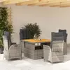 Image de VIDAXL Ensemble à manger de jardin 5 pcs - Résine tressée
