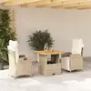 Image de vidaXL Ensemble à manger jardin avec coussins 3 pcs Beige