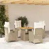 Image de vidaXL Ensemble à Manger 5 pcs - Beige