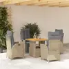 Image de VIDAXL Ensemble à manger de jardin avec coussins - Beige