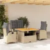 Image de vidaXL Ensemble à manger avec coussins 4 pcs