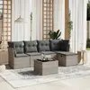 Image de vidaXL Salon de jardin en résine tressée - Gris clair