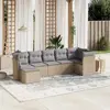 Image de vidaXL Salon de jardin avec coussins 7 pcs - Mélange beige