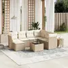 Image de vidaXL Salon de jardin 8 pcs - Beige
