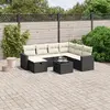 Image de vidaXL Salon de jardin 8 pcs - Noir