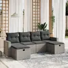 Image de vidaXL Salon de Jardin - Résine Tressée - Gris