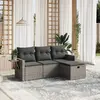 Image de Salon de jardin vidaXL 4 pcs avec coussins - Gris