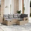 Image de VIDAxL Salon de jardin - 7 pcs - Mélange beige
