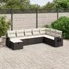 Image de vidaXL Salon de jardin 8 pcs - Noir