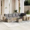Image de vidaXL Salon de jardin mélange beige résine tressée