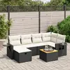 Image de VIDAXL Salon de jardin 7 pcs - Noir