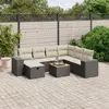 Image de VidaXL Salon de jardin 8 pcs - Noir