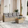 Image de vidaXL Salon de jardin 6 pcs - Beige