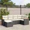 Image de vidaXL Salon de jardin 6 pcs - Noir Résine Tressée