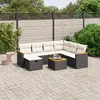 Image de VIDAxL Salon de jardin - 8 pcs - Noir
