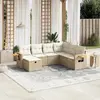 Image de vidaXL 7 pcs Salon de Jardin - Beige Résine Tressée