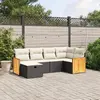 Image de vidaXL Salon de jardin 6 pcs - Noir