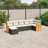 Image de vidaXL Salon de jardin 7 pcs avec coussins - Noir