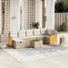 Image de vidaXL Salon de jardin avec coussins 8 pcs beige