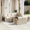 Image de Salon de jardin résine tressée avec coussins VIDA XL - Beige