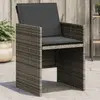 Image de vidaXL Chaises de jardin avec coussins - Lot de 4 - Gris
