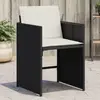 Image de vidaXL Chaises de jardin - Lot de 4 - Résine tressée noire