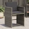 Image de vidaXL Chaises de jardin avec coussins lot de 4 - Gris