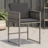Image de vidaXL Chaises de jardin - Gris résine tressée