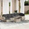 Image de vidaXL Salon de Jardin 8 pcs - Gris clair