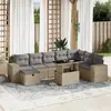 Image de VIDA XL Salon de jardin avec coussins 9 pcs