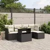 Image de vidaXL Salon de jardin 6 pcs - Noir
