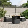 Image de VIDAXL Salon de jardin 6 pcs - Noir Résine Tressée