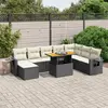 Image de VidaXL Salon de jardin 9 pièces avec coussins - Noir