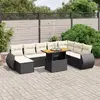 Image de vidaXL Salon de jardin 9 pcs - Noir