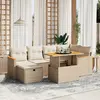 Image de vidaXL Ensemble de jardin 7 pcs - Beige