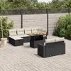 Image de VIDAXL Salon de jardin avec coussins - Noir