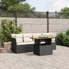 Image de vidaXL Salon de jardin 5 pcs - Résine tressée - Noir
