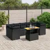 Image de VIDAXL Salon de jardin 8 pcs - Noir