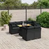 Image de vidaXL Salon de jardin 8 pcs résine tressée - Noir