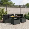 Image de VIDAXL Salon de jardin 6pcs - Noir