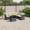 Image de Vidaxl Salon de jardin 7 pcs - Noir résine tressée