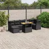 Image de VIDAXL Salon de jardin 8 pcs avec coussins - Noir résine tressée