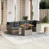 Image de vidaXL Salon de jardin - 8 pcs - Gris