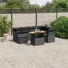 Image de VIDAXL Salon jardin noir résine tressée