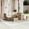 Image de vidaXL Salon de jardin - 8 pcs avec coussins - Beige