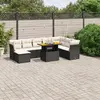Image de vidaXL Salon de jardin 9 pcs noir résine tressée