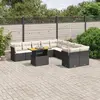 Image de VIDAXL Salon de jardin avec coussins noir - 11 pièces